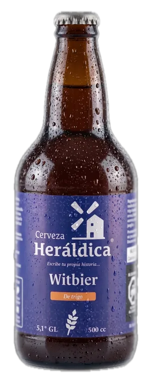 Botella de Witbier Belga de Heráldica